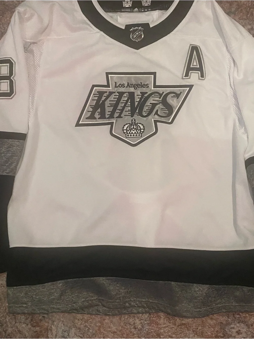 adidas White & Black Los Angeles Kings NHL Jersey